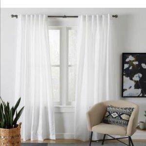 Solid classic curtain panels.